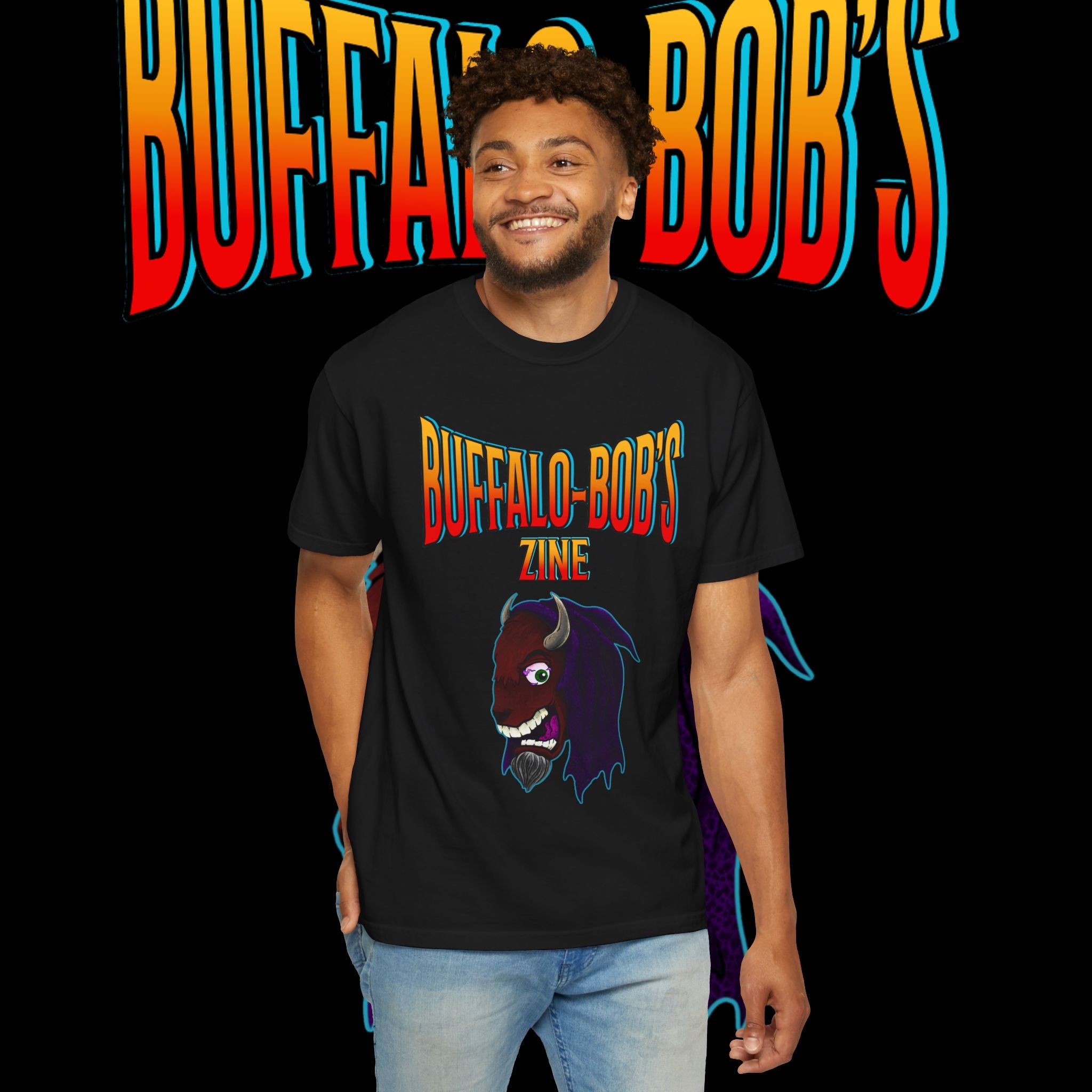Buffalo-Bob's Zine T-Shirt — "Buffalo Head" Retro Graphic Tee