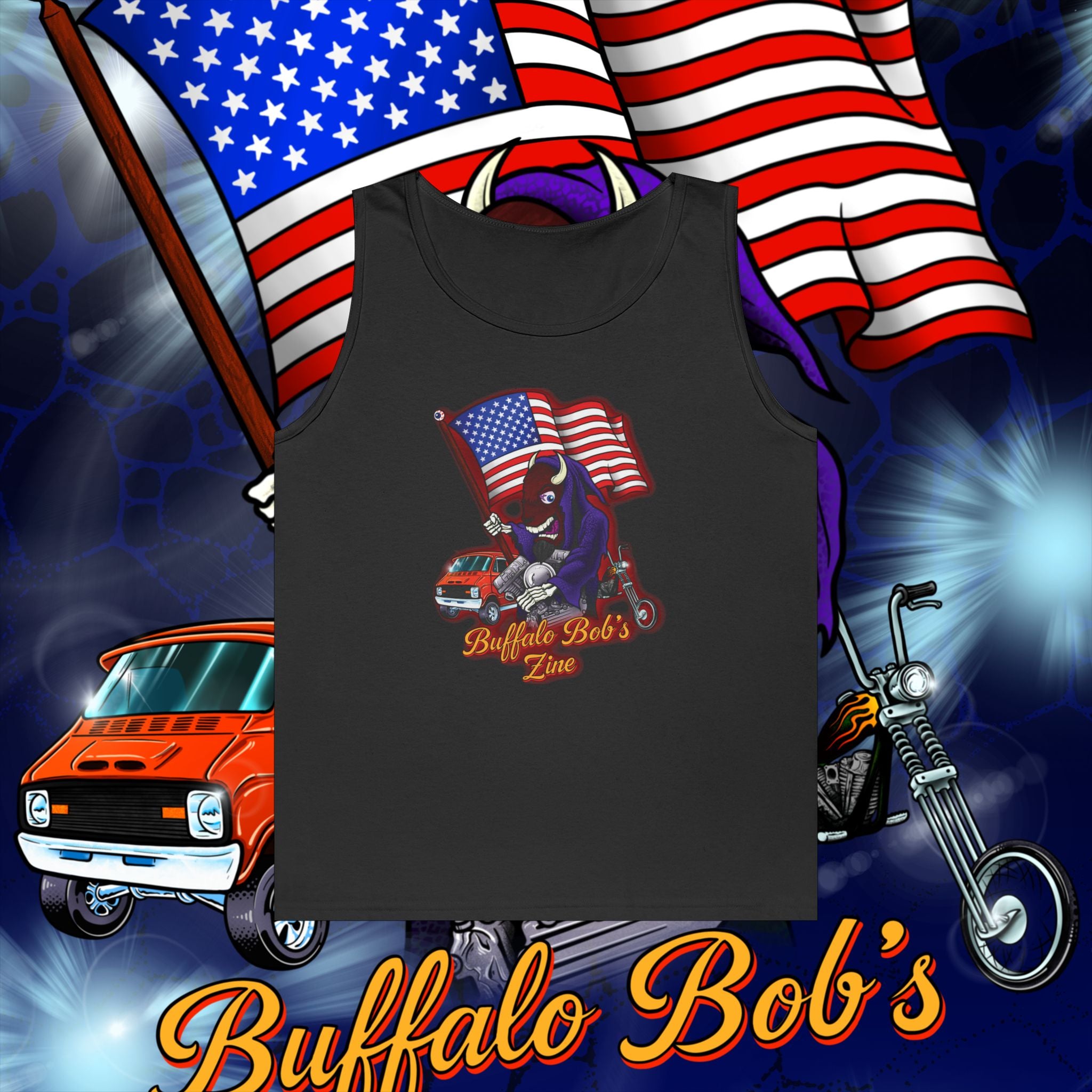 Buffalo Bob's Zine Merica' Graphic Tank Top